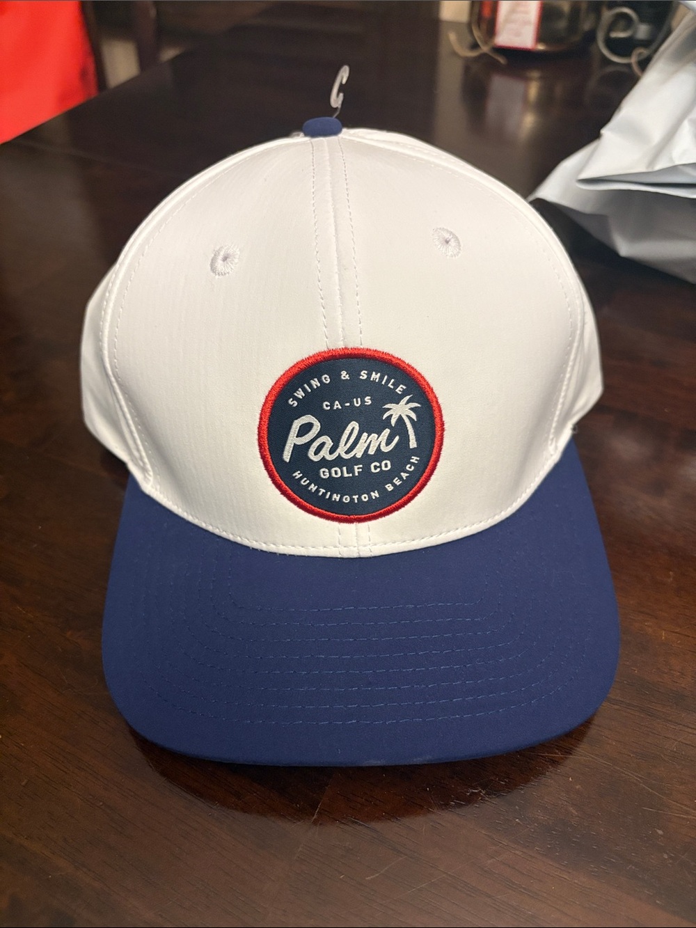 Palm Golf Men's Two-Tone Trucker Hat - White/Navy